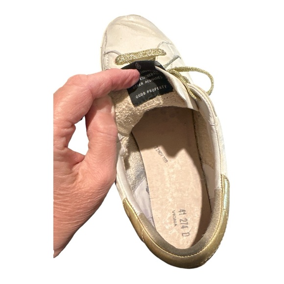 Golden Goose Superstar White leather-washed/Gold size 41 women’s 11  pre-loved - Picture 12 of 15